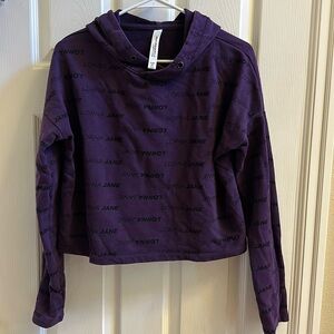 Lorna Jane cropped purple hoodie size XS